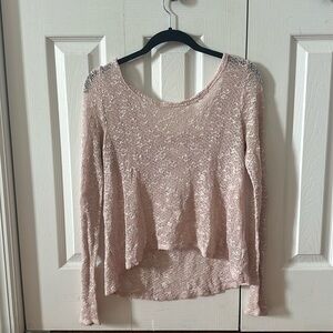 Aeropostale x Bethany Mota Light Pink Long Sleeve Sweater